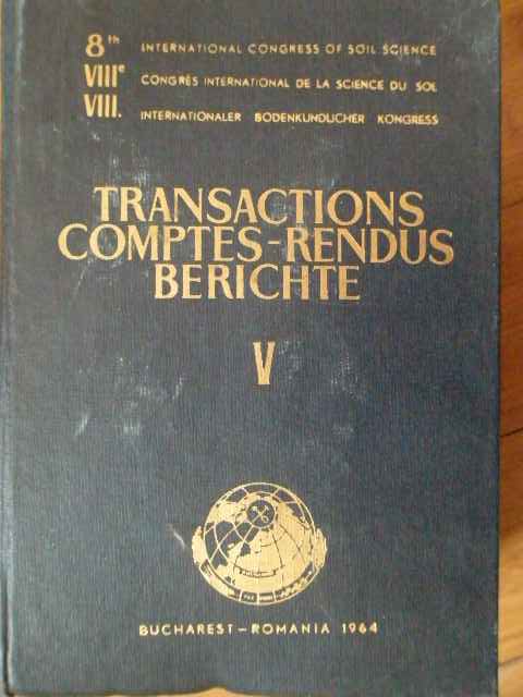 TRANSACTIONS COMPTES-RENDUS BERICHTE V                                                    ...