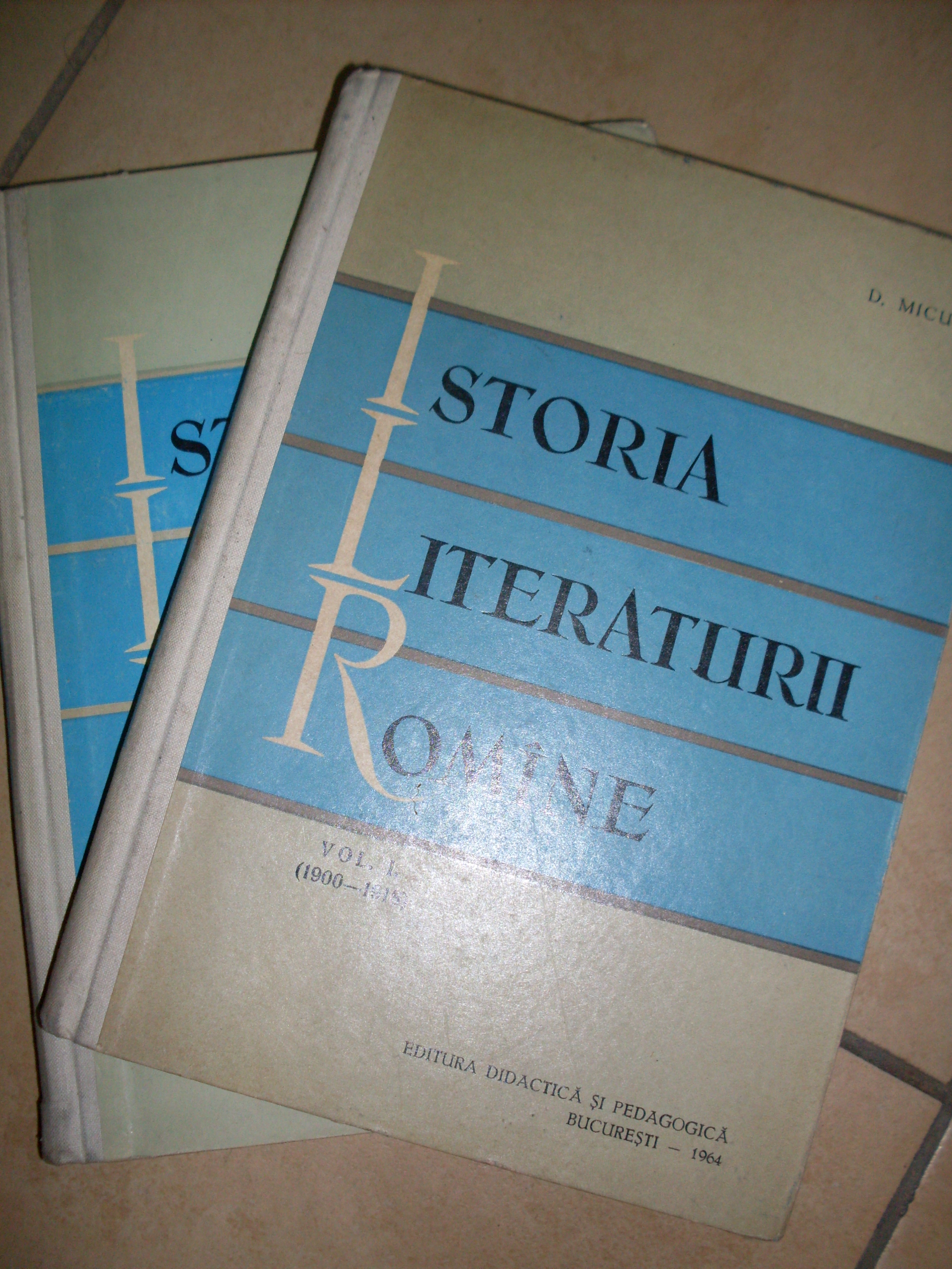 istoria literaturii romane vol 1-2                                                                   d. micu                                                                                             