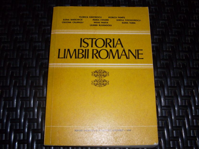 istoria limbii romane                                                                                colectiv                                                                                            