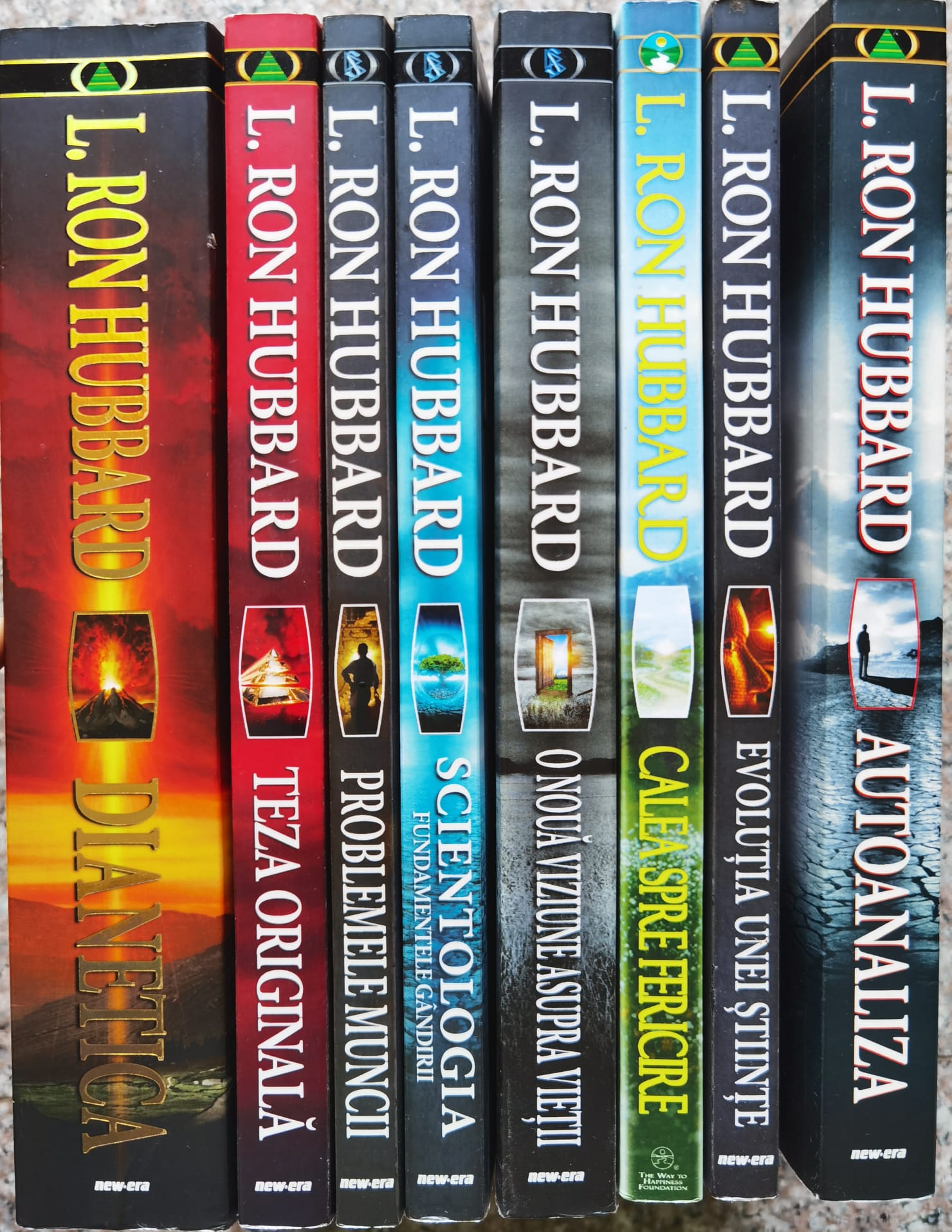 l. ron hubbard set complet, 8  volume (dianetica, autoanaliza, scientologia...)                      l. ron hubbard                                                                                      
