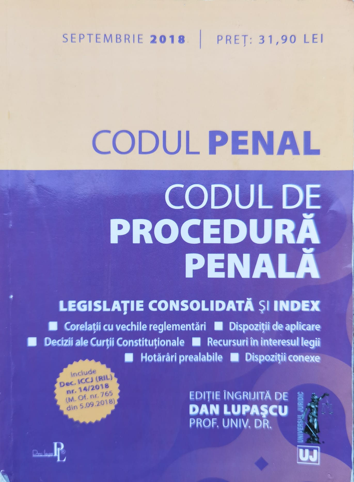 codul penal si codul de procedura penala                                                             dan lupascu                                                                                         