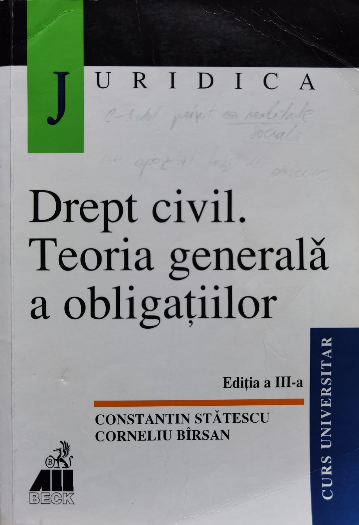 DREPT CIVIL TEORIA GENERALA A OBLIGATIILOR                                                ...