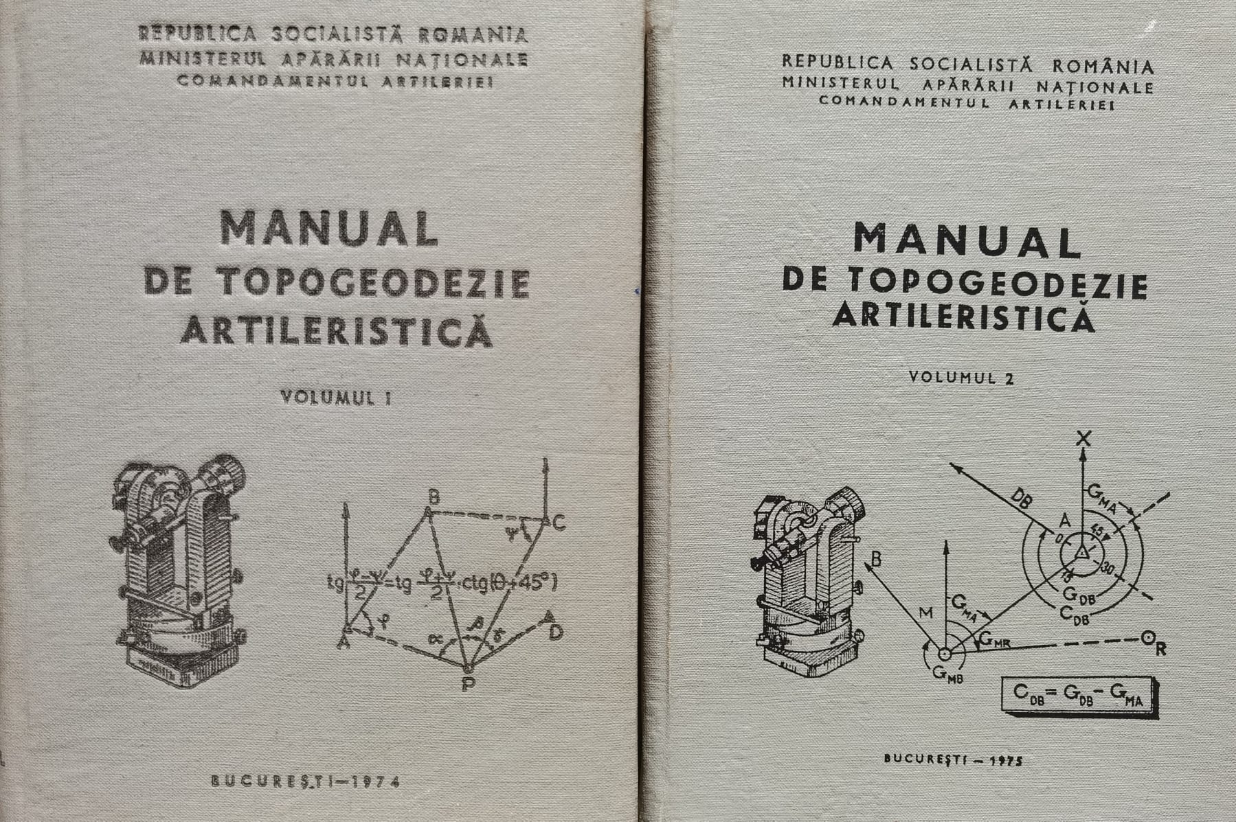 manual de topogeodezie artileristica vol. 1-2                                                        ionica boca                                                                                         