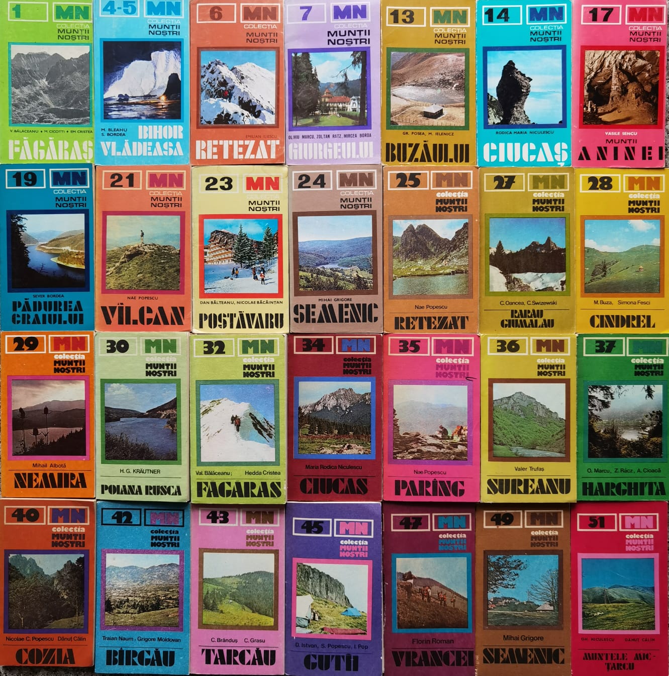 28 de volume cu harti din colectia muntii nostri (1-51)                                              colectiv                                                                                            