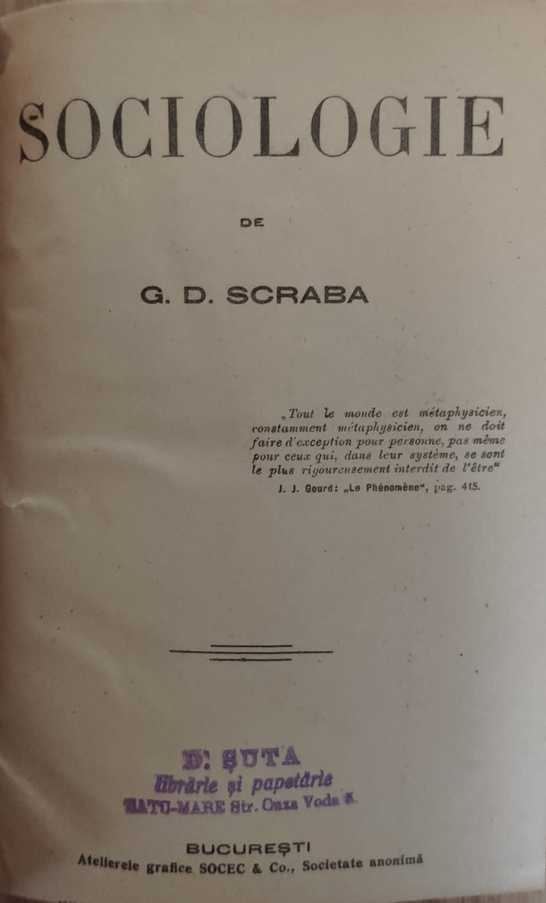 sociologie                                                                                           g.d. scraba                                                                                         