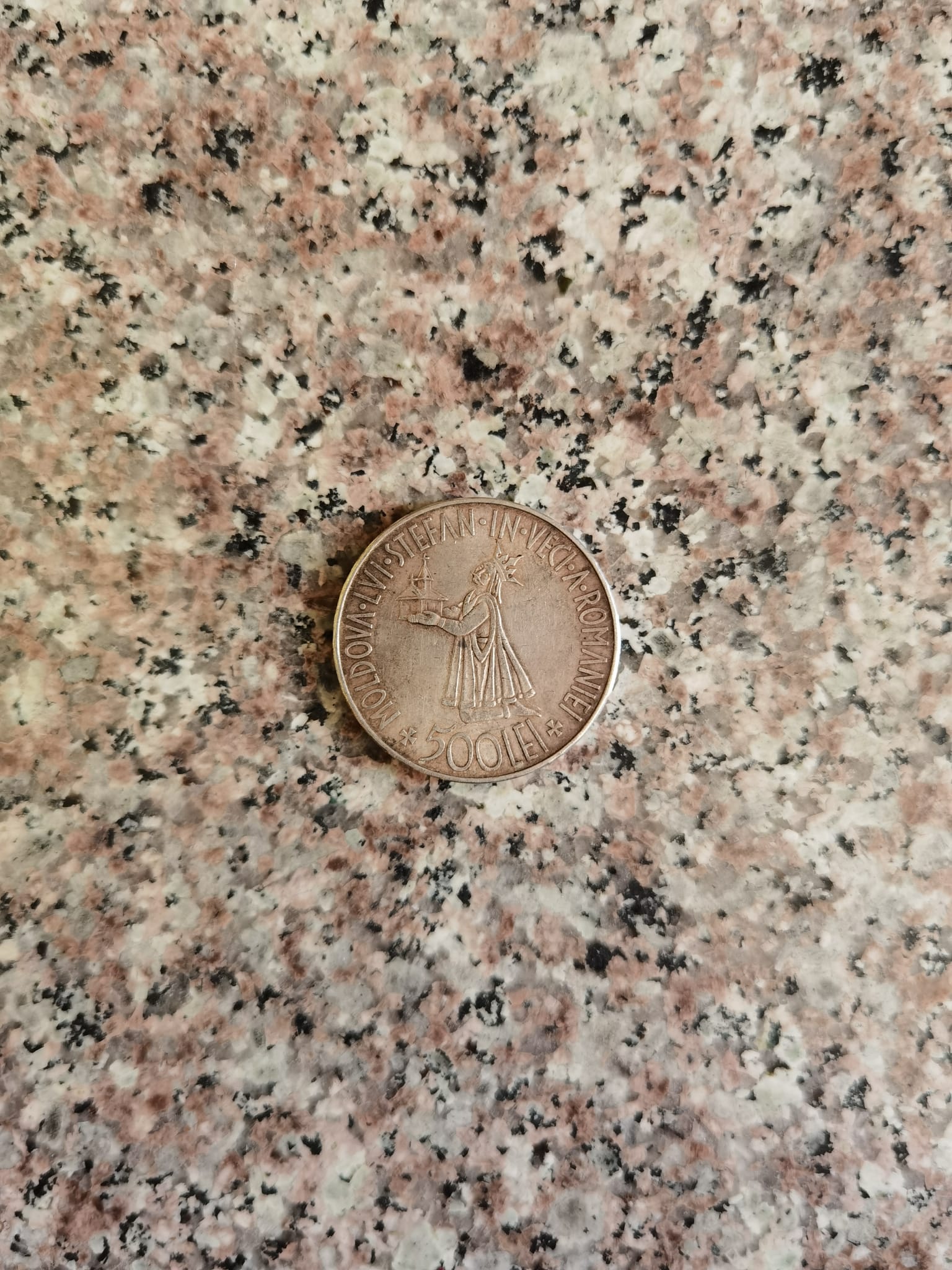 moneda 500 de lei argint stefan cel mare, regele mihai 1941                                          -                                                                                                   