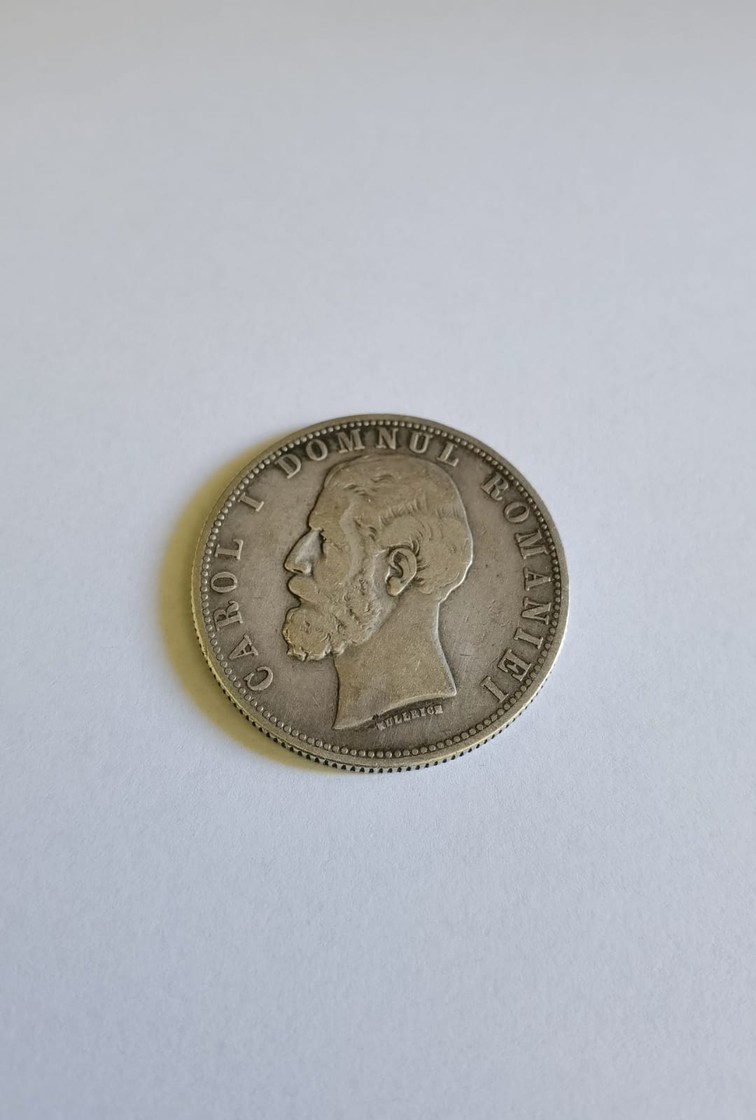 moneda argint carol i, 5 lei 1881 (kullrich sub gat)                                                 -                                                                                                   