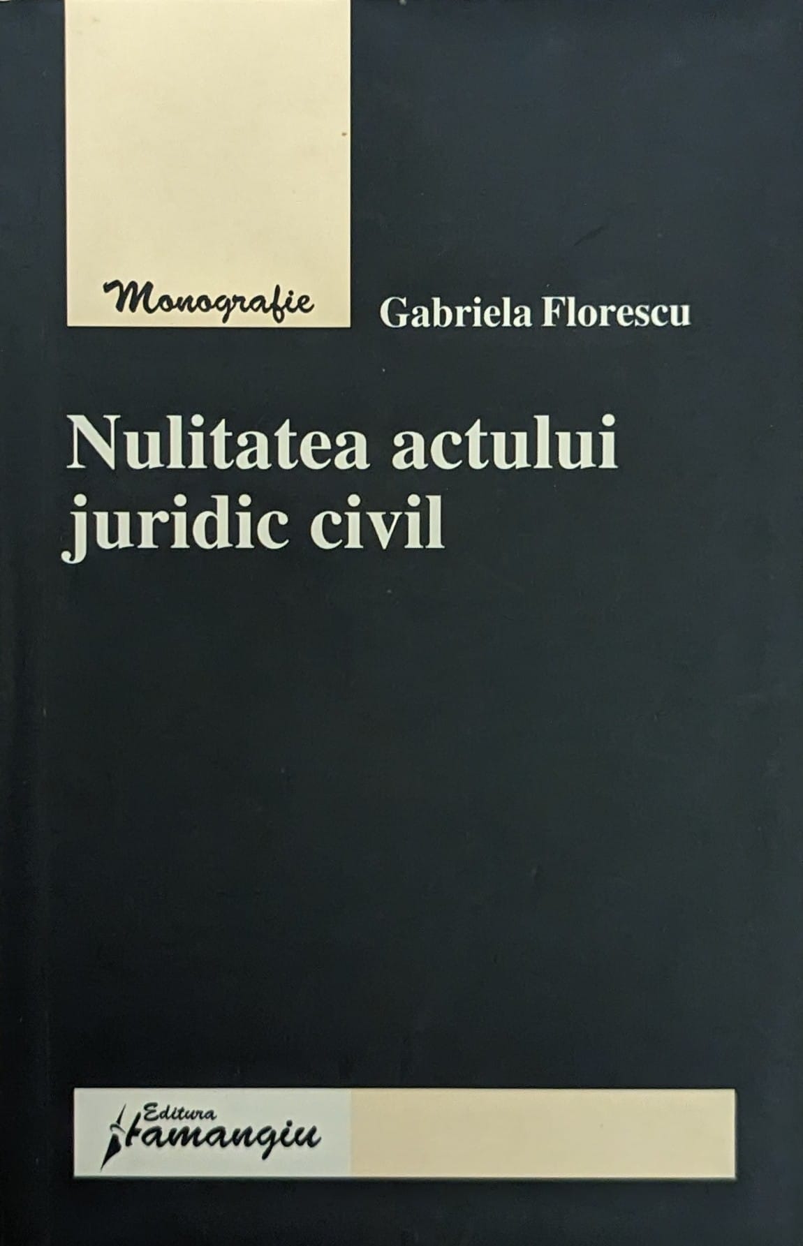 nulitatea actului juridic civil                                                                      gabriela florescu                                                                                   