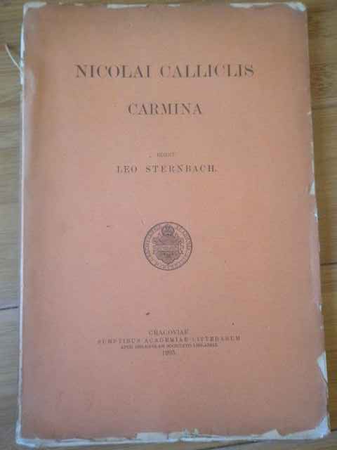 NICOLAI CALLICLIS CARMINA                                                                 ...