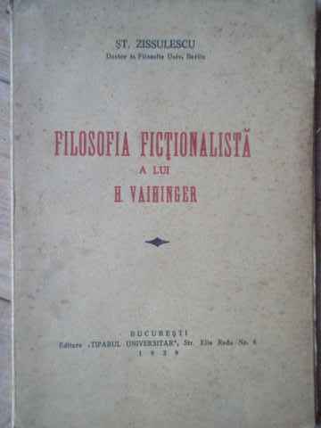 FOLOSOFIA FICTIONALISTA A LUI H. VAIHIGER                                                 ...