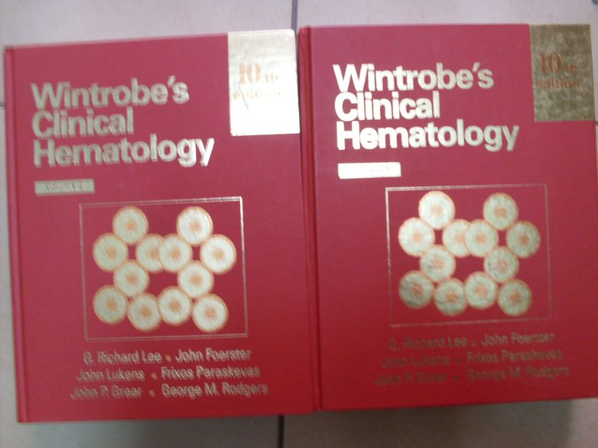 wintrobe`s clinical hematology                                                                       g. richard lee, john foerster, john lukens 1-2                                                      